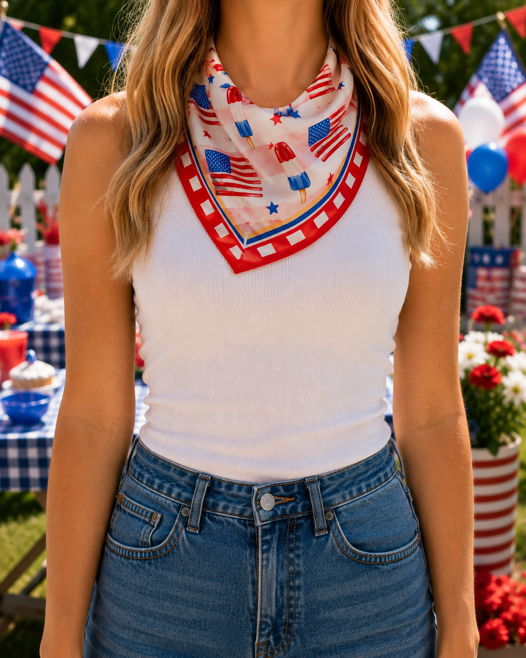 POPSICLES & FLAGS SCARF