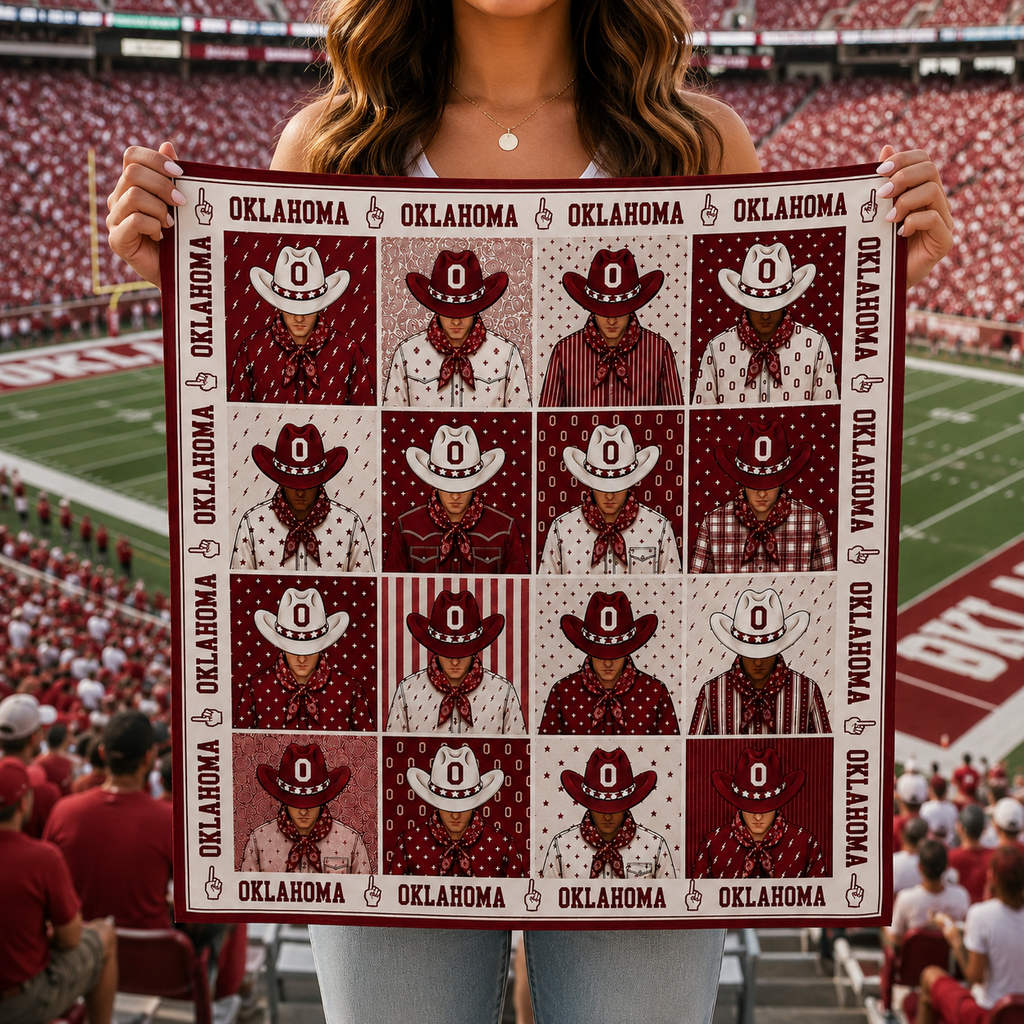Oklahoma Crimson Gameday Scarf