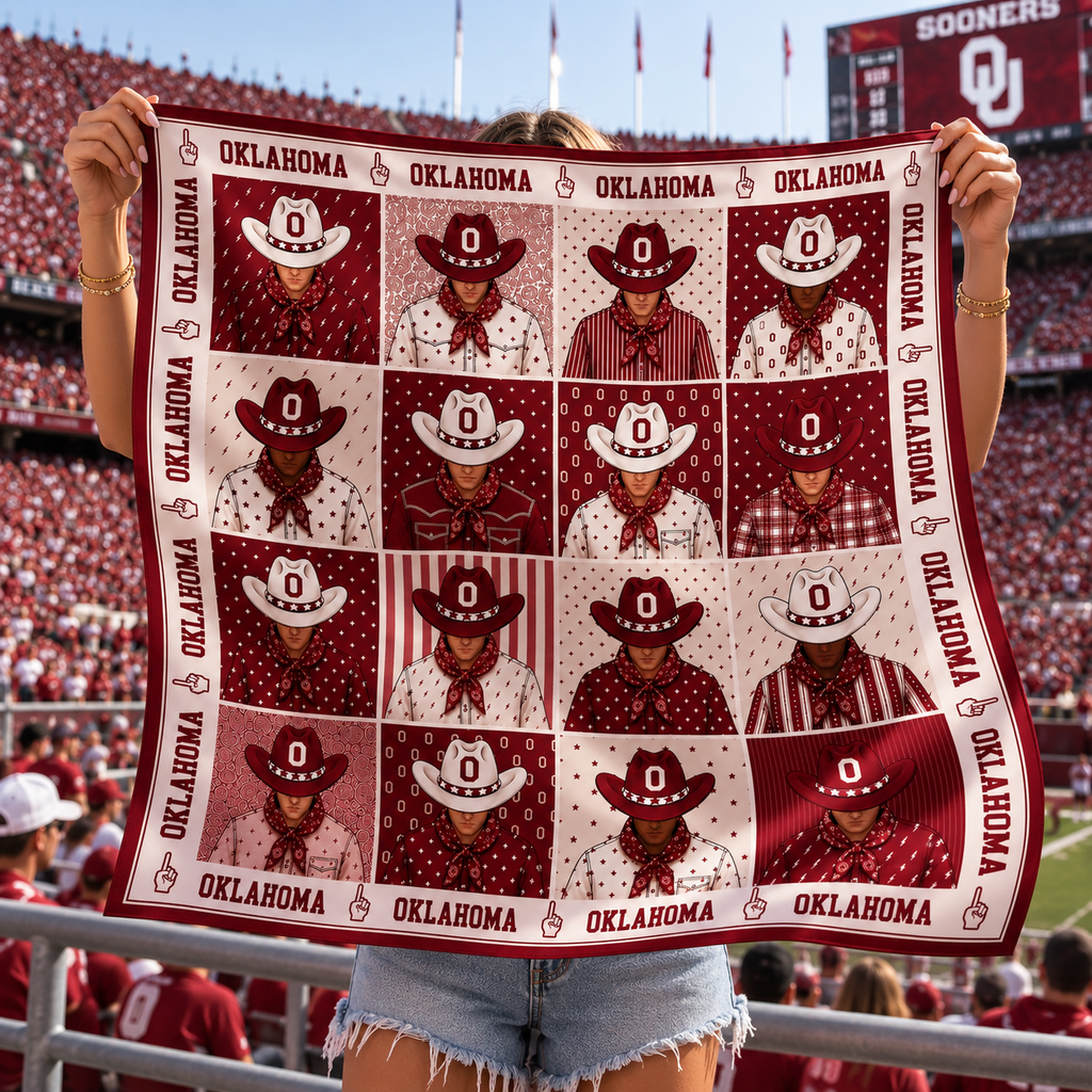 Oklahoma Crimson Gameday Scarf