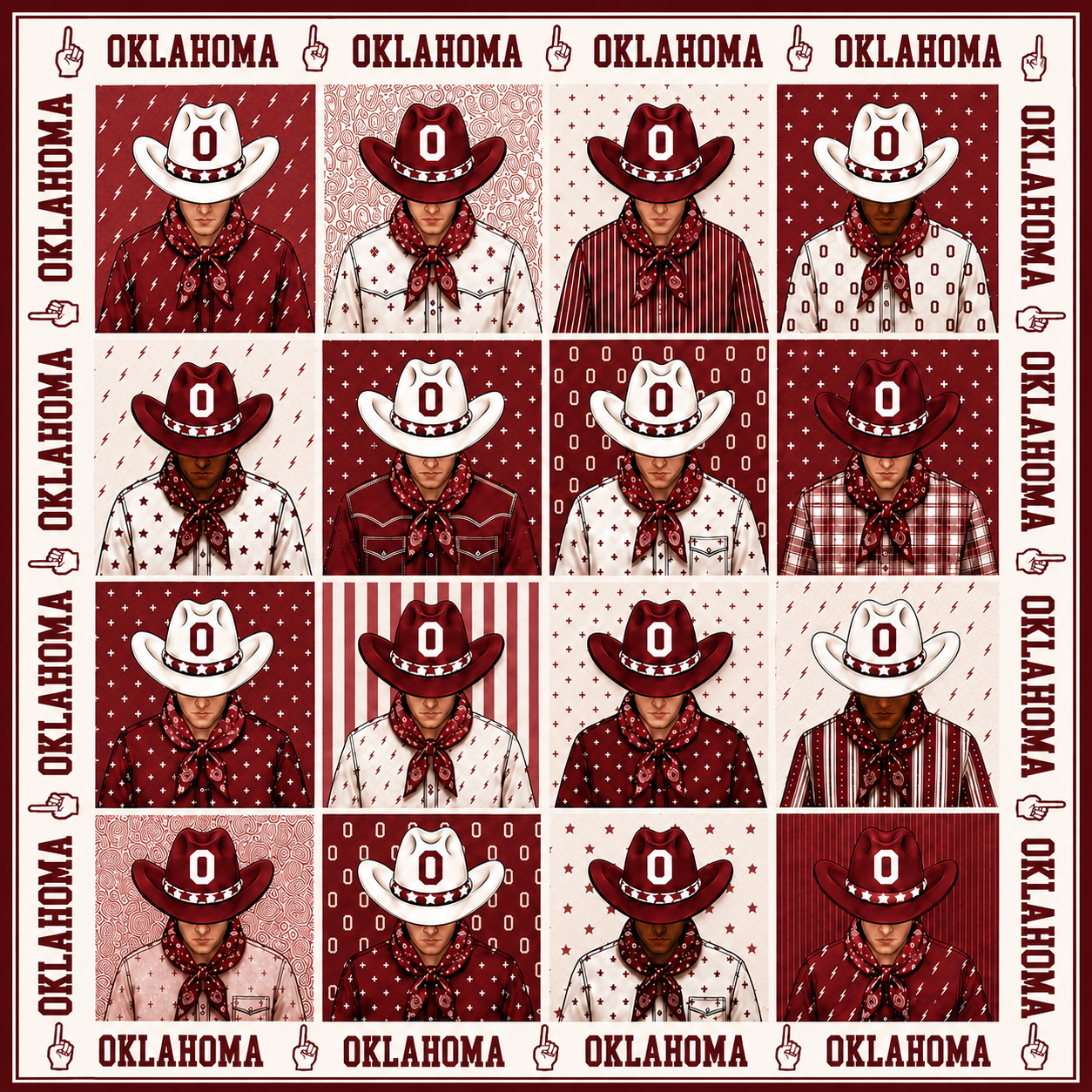 Oklahoma Crimson Gameday Scarf
